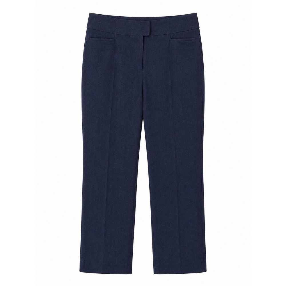 Theme‎ Womens Plus Size 16 Short Navy Blue Trouser Dress Pants Stretch Denim